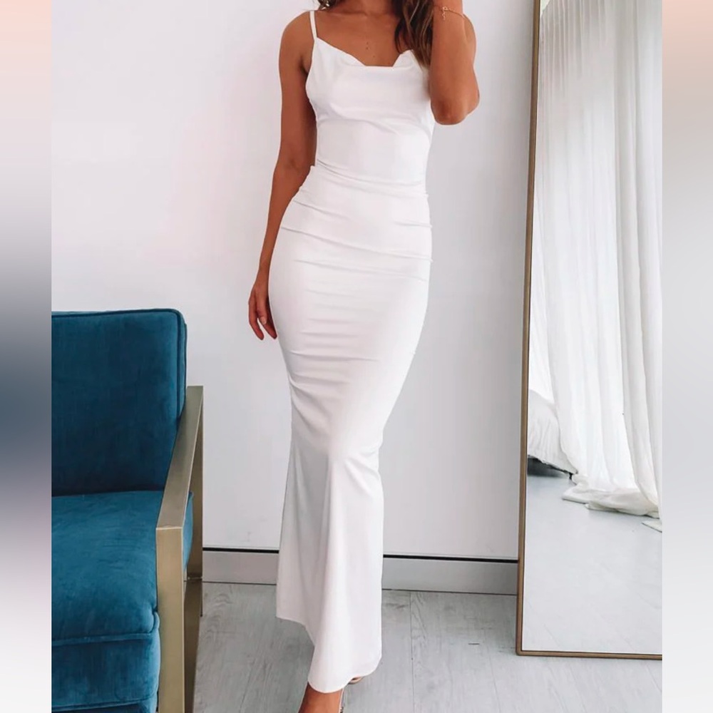 Beginning Boutique Kissing You Maxi Formal Dress White